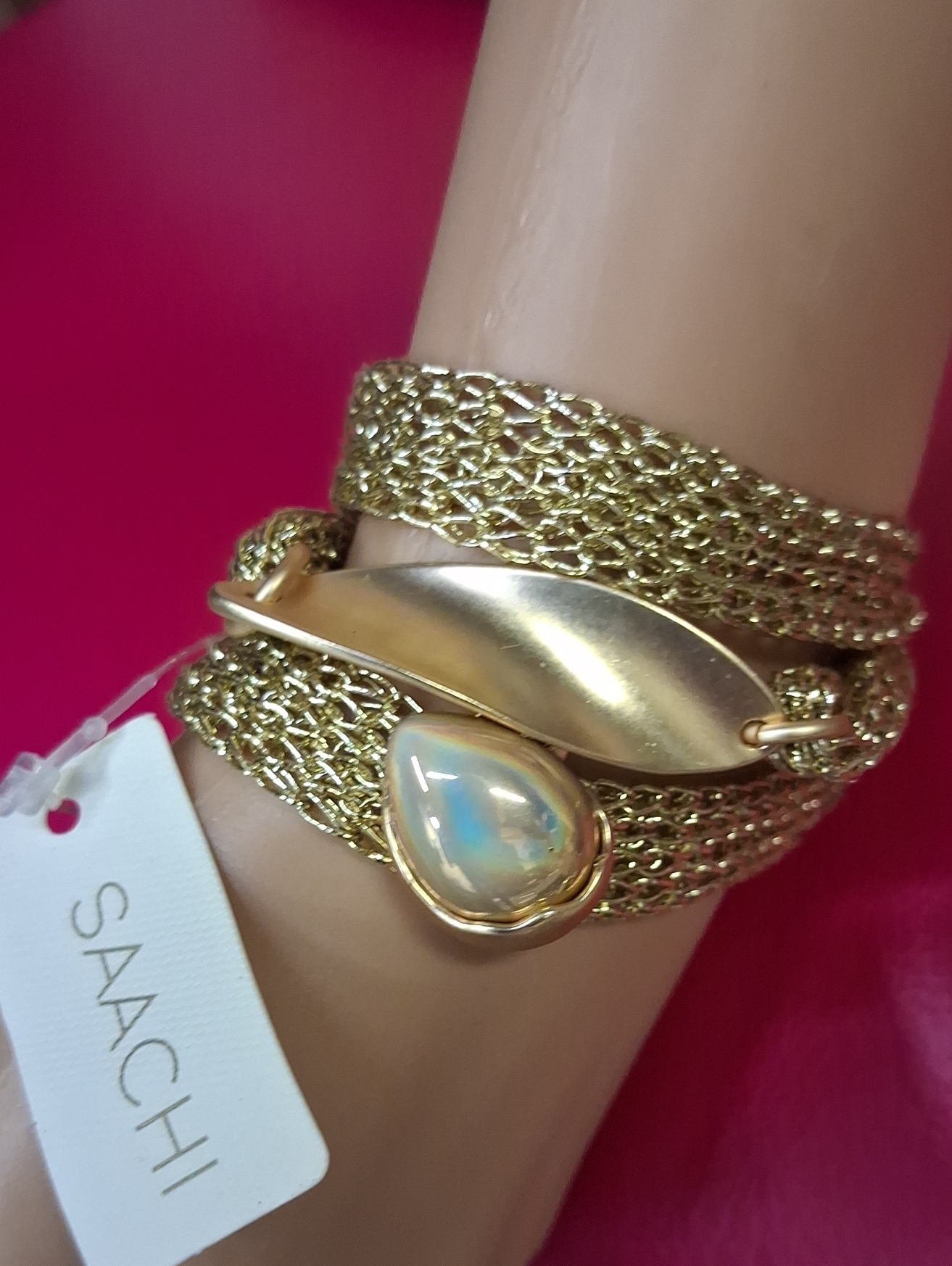 Nwt Womens Saachi Mesh Twisted Plate Bracelet — image 2 of 6